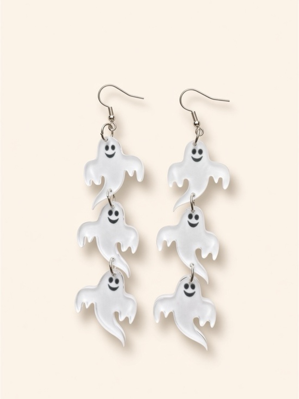 Halloween Ghost Spooky Acrylic Dangle Earrings!